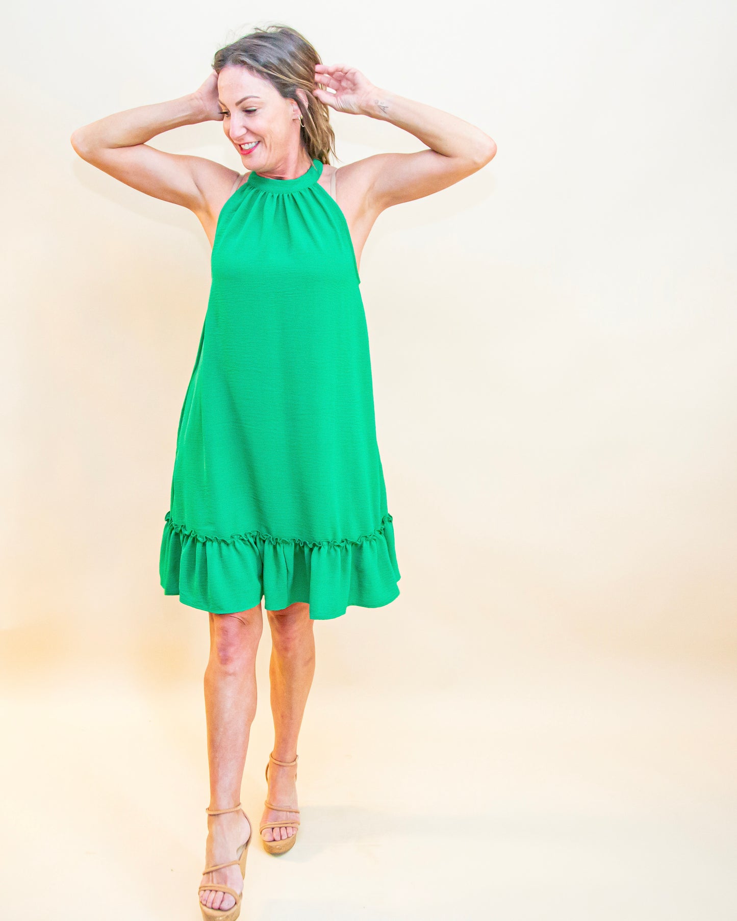 Verdant Charm Dress in Green (8965988286715)