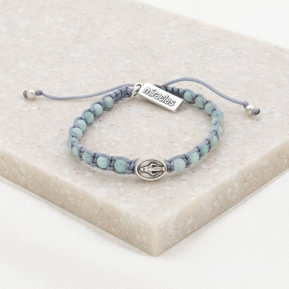 
                  
                    Miraculous Gemstone Bracelet-Slate/Amazonite (8992141148411)
                  
                