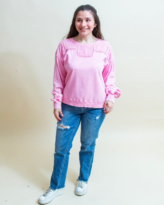 She's Cute Sweatshirt in Pink (8287313494267)
