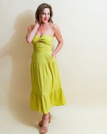 With A Twist Dress in Lime (8157346922747)