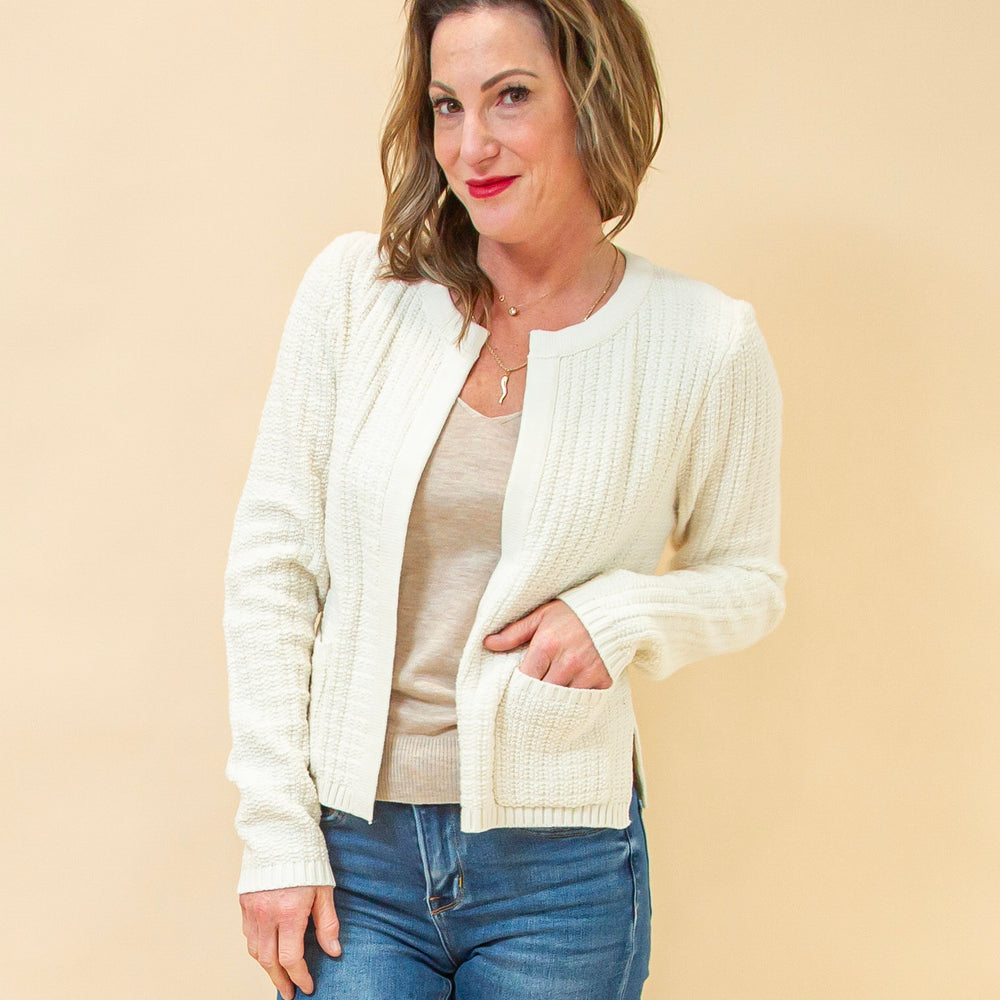 Instant Connection Cardigan in Ivory (8931861266683)