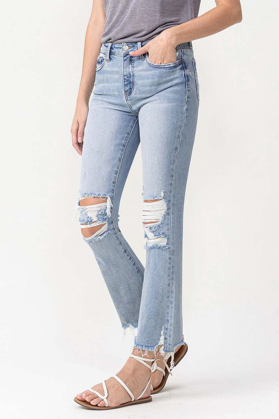 Handy High Rise Crop Flare Jeans (8308578058491)