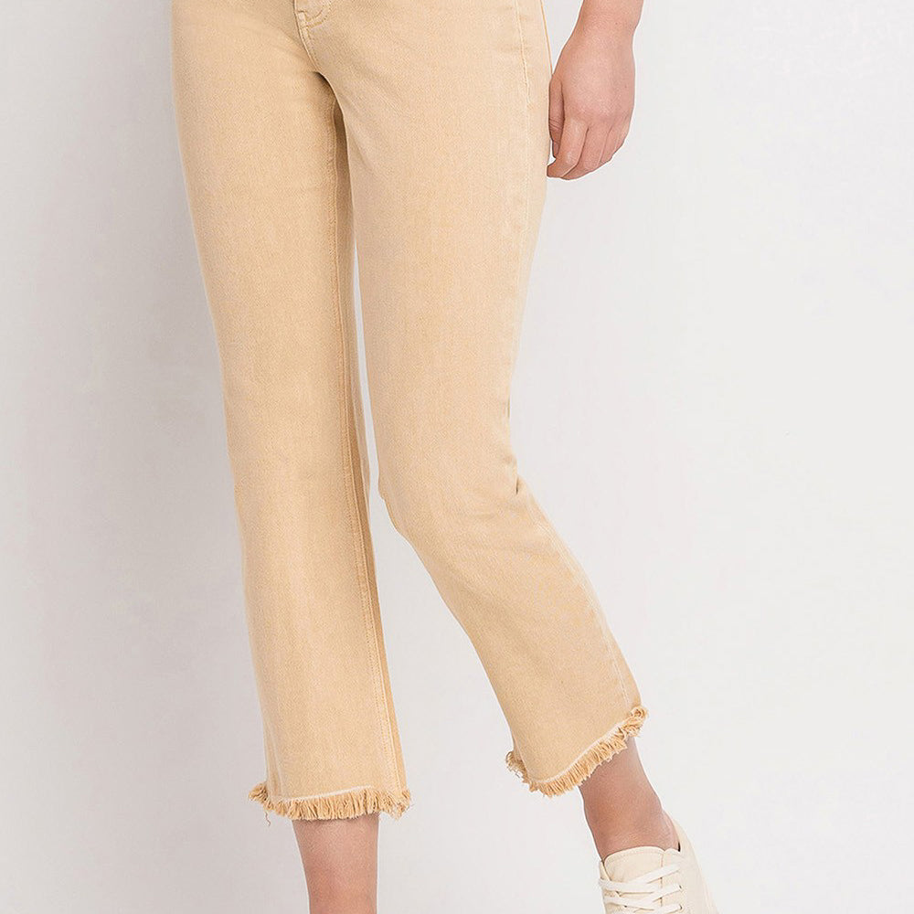 
                      
                        Sun Beige Mid Rise Crop Straight Jeans (8773728960763)
                      
                    