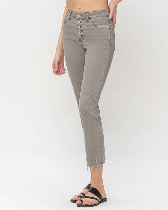 Leading High Rise Slim Straight Jeans (7811371598075)
