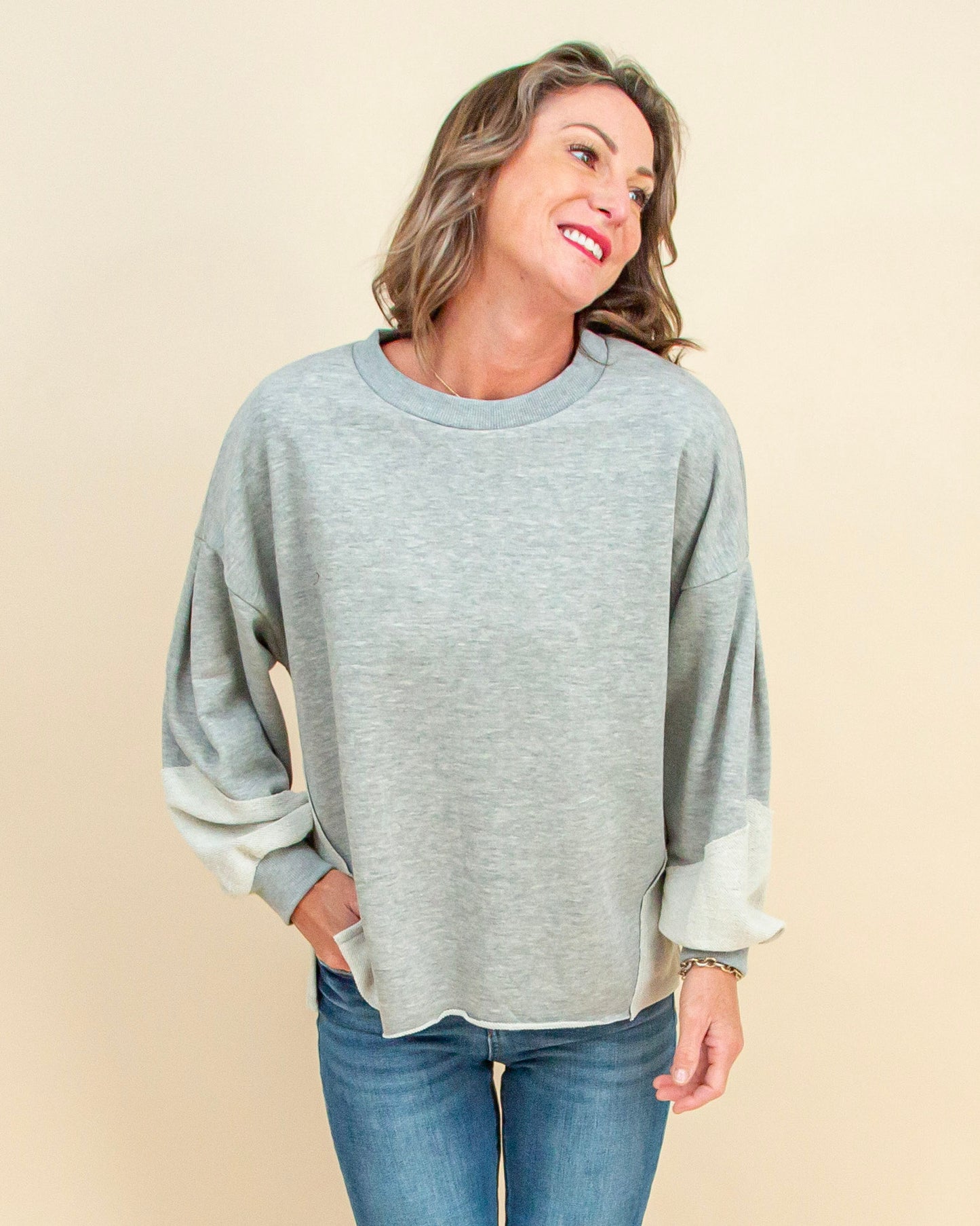 Cozy Agenda Pullover in Heather Grey (9042648858875)