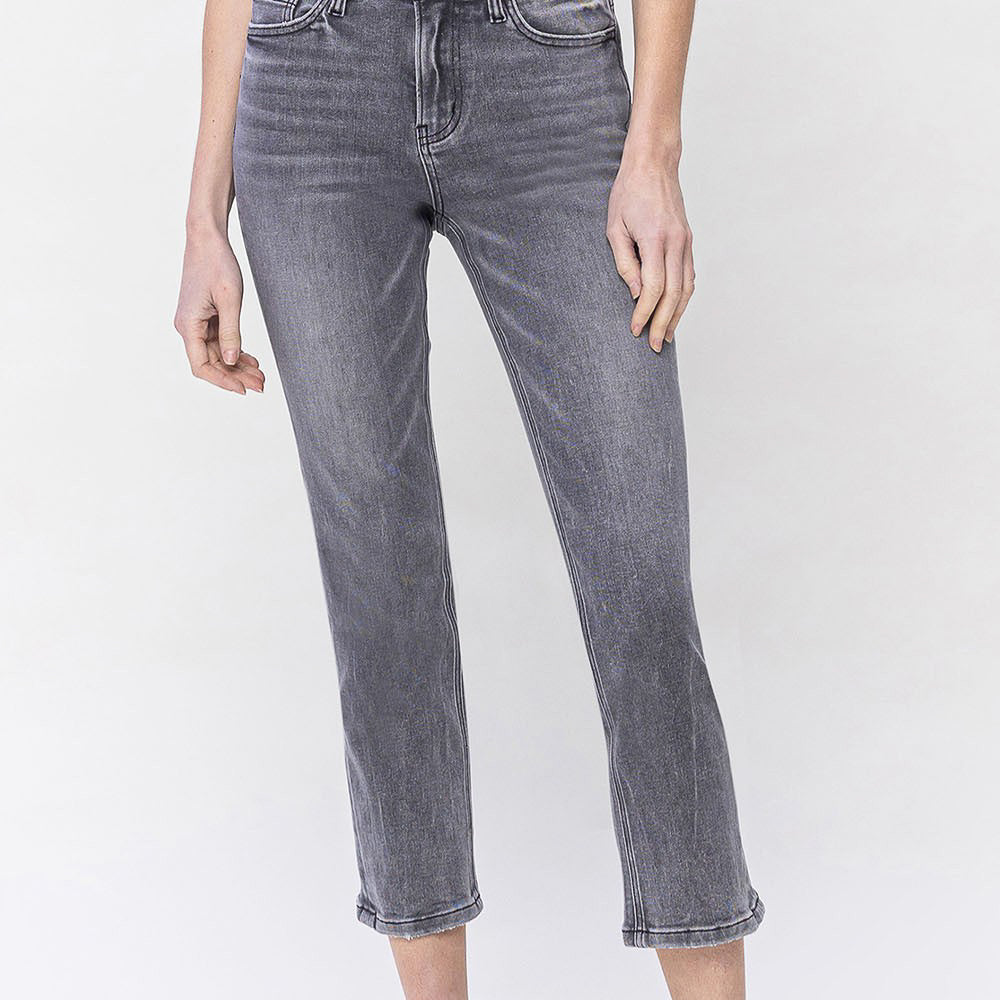 Awesome High Rise Ankle Straight Jeans (8873080553723)