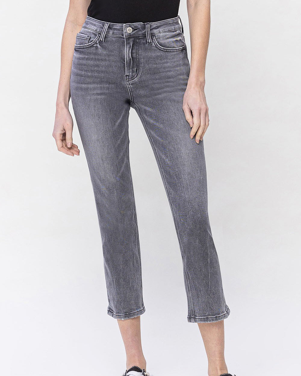 Awesome High Rise Ankle Straight Jeans (8873080553723)