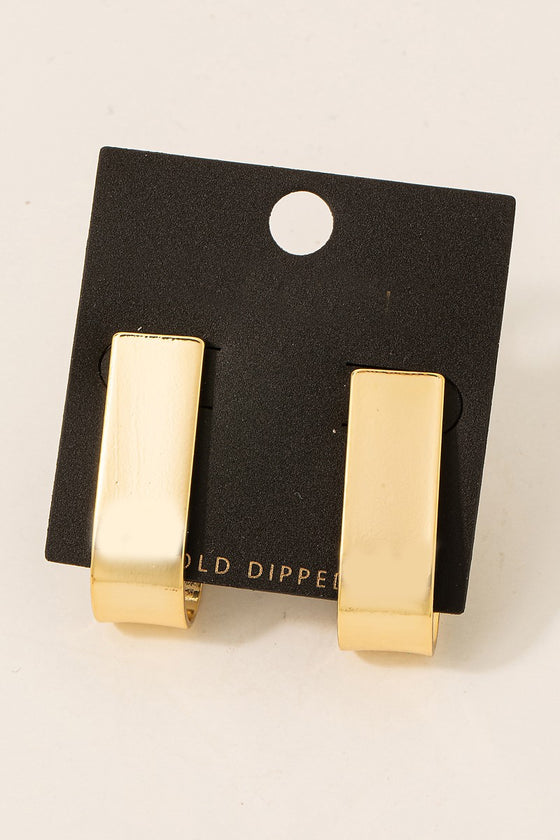 Gold Dipped Flat Hoop Earrings (8173962428667)