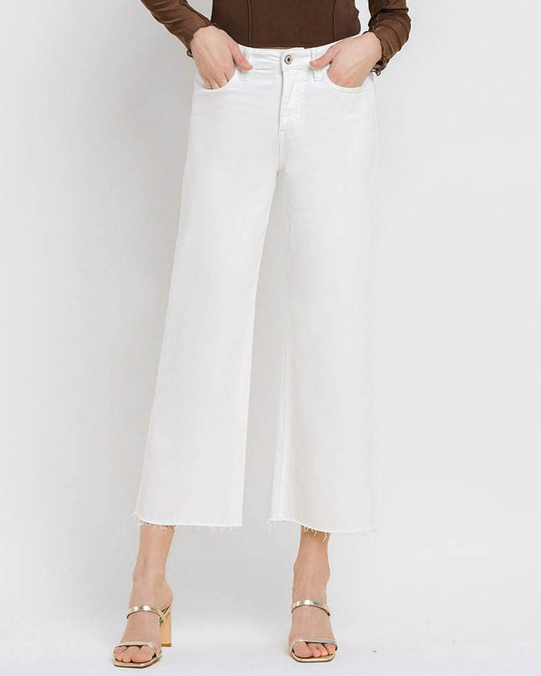 
                  
                    Optic White High Rise Crop Wide Leg Jeans (8954568900859)
                  
                