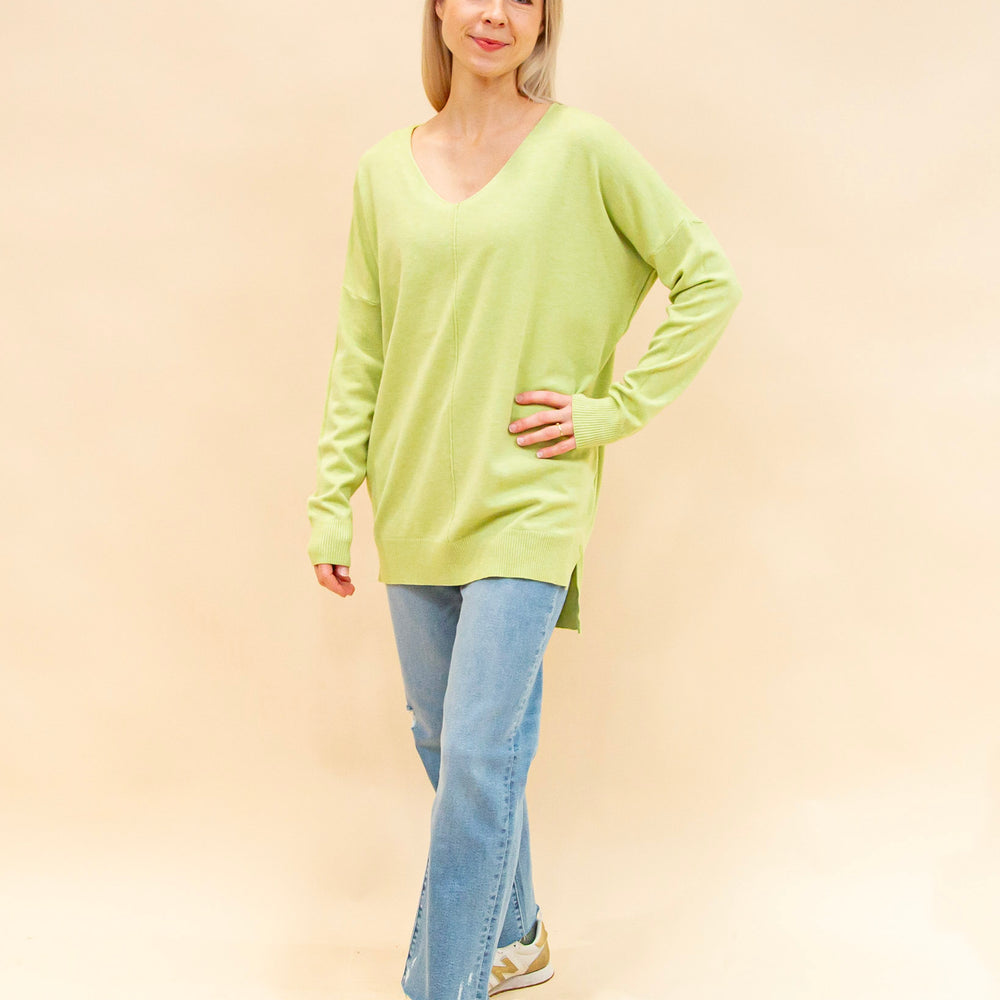 
                  
                    Go Your Own Way Sweater in Heather Matcha Green (8904839266555)
                  
                