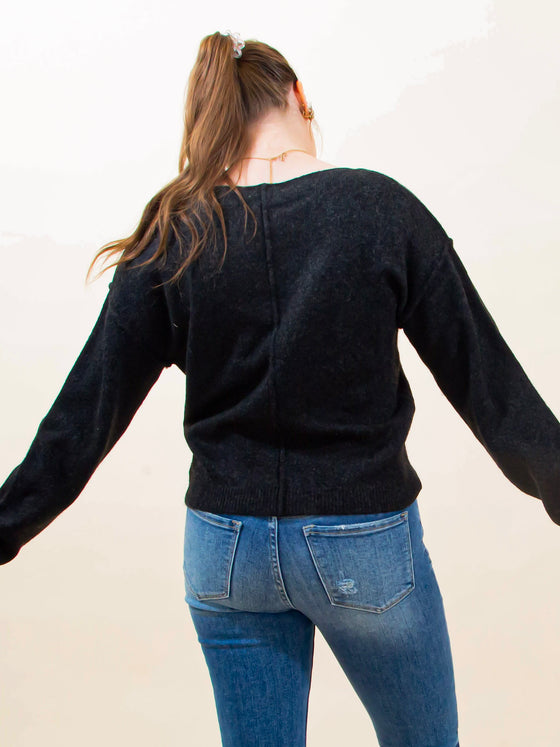 Everyday Pullover Sweater in Black (8146324357371)