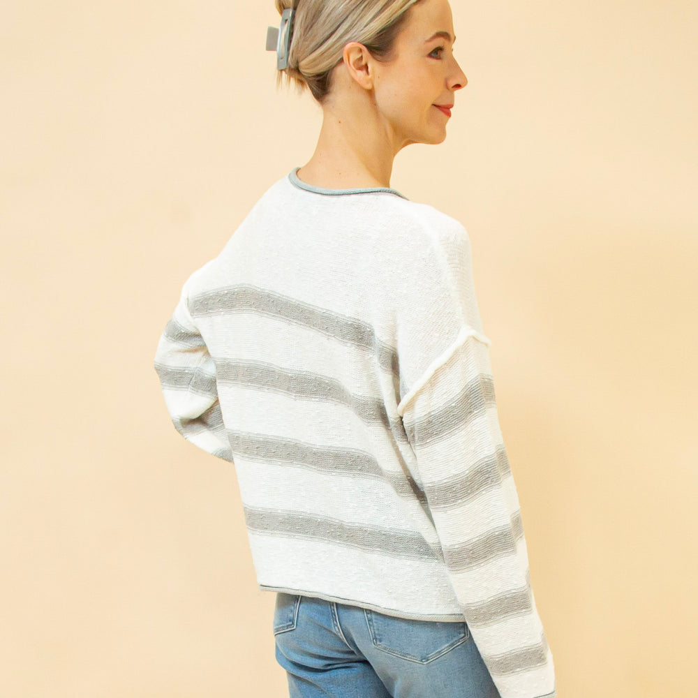 
                  
                    Follow Along Stripe Sweater in Warm Grey (8931860906235)
                  
                