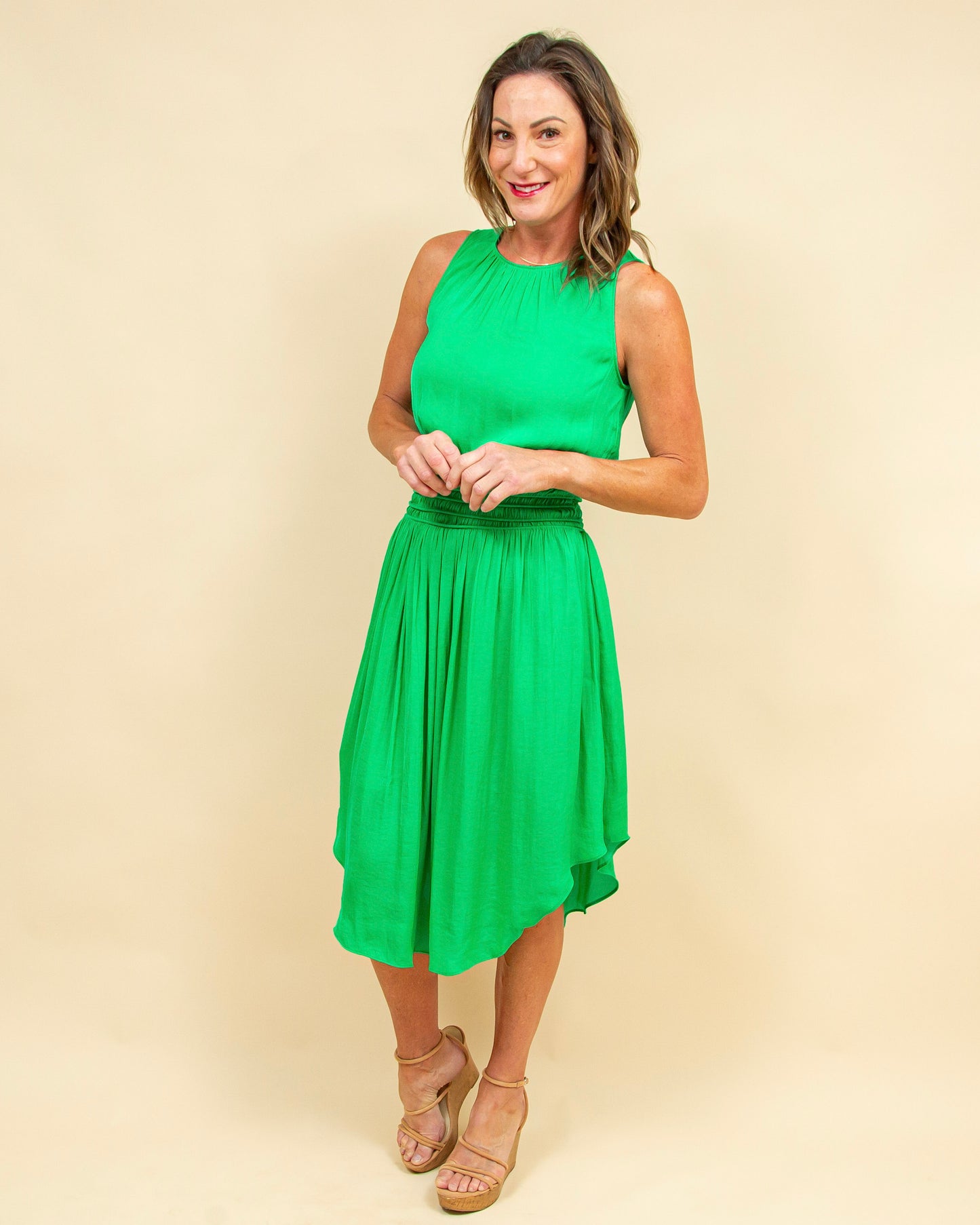 Easy in Luck Dress in Perdiot (9038478770427)