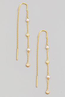  Pearl Threader Earrings (8271663202555)