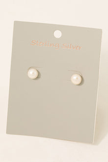  Sterling Silver Pearl Studs (8269838319867)