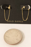 Gold Dipped Dainty Chain Earrings (8303075262715)