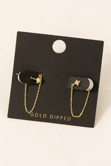  Gold Dipped Dainty Chain Earrings (8303075262715)