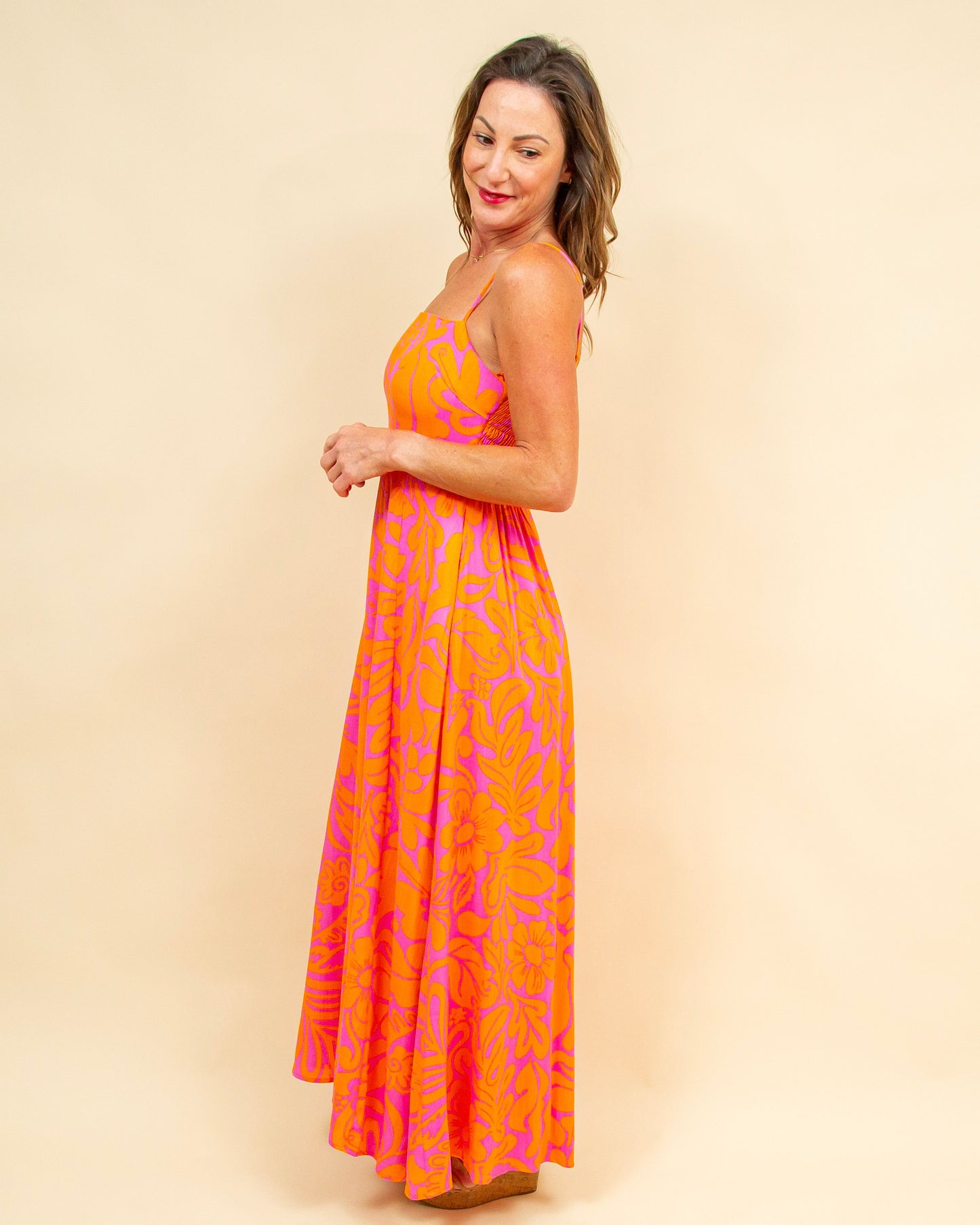 Bright Days Ahead Maxi Dress in Fuschia (9043731480827)