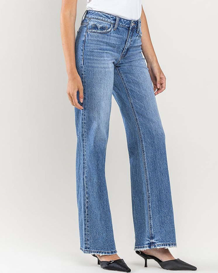 Astonishing High Rise Wide Leg Jeans (8855226614011)