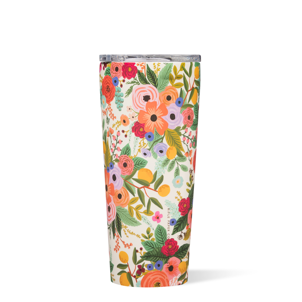 Tumbler - 24oz Rifle Paper - Garden Party Cream (9015450927355)