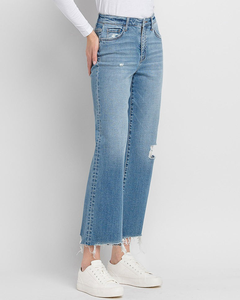 Blue Grove High Rise Slim Wide Jeans (8826111688955)