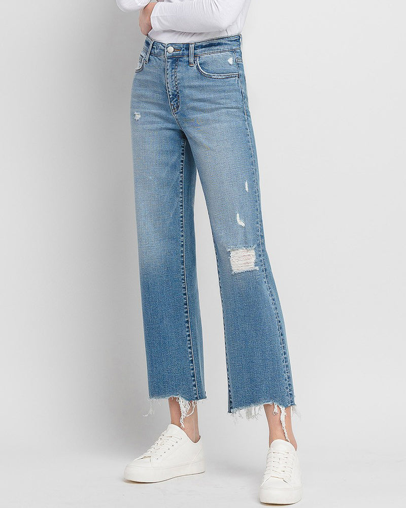 Blue Grove High Rise Slim Wide Jeans (8826111688955)