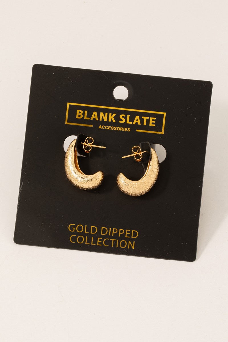 Gold Dipped Half Hoop Earrings (8734350147835)