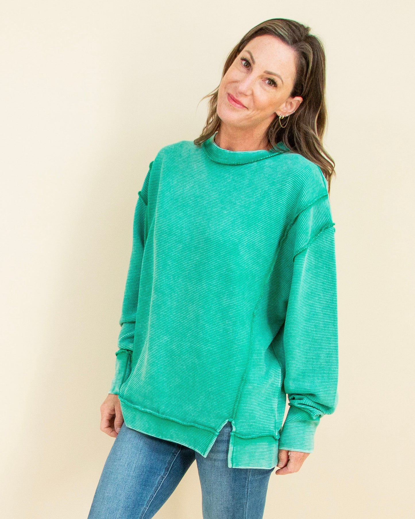 Go-To Girl Pullover in Kelly Green (9108255441147)