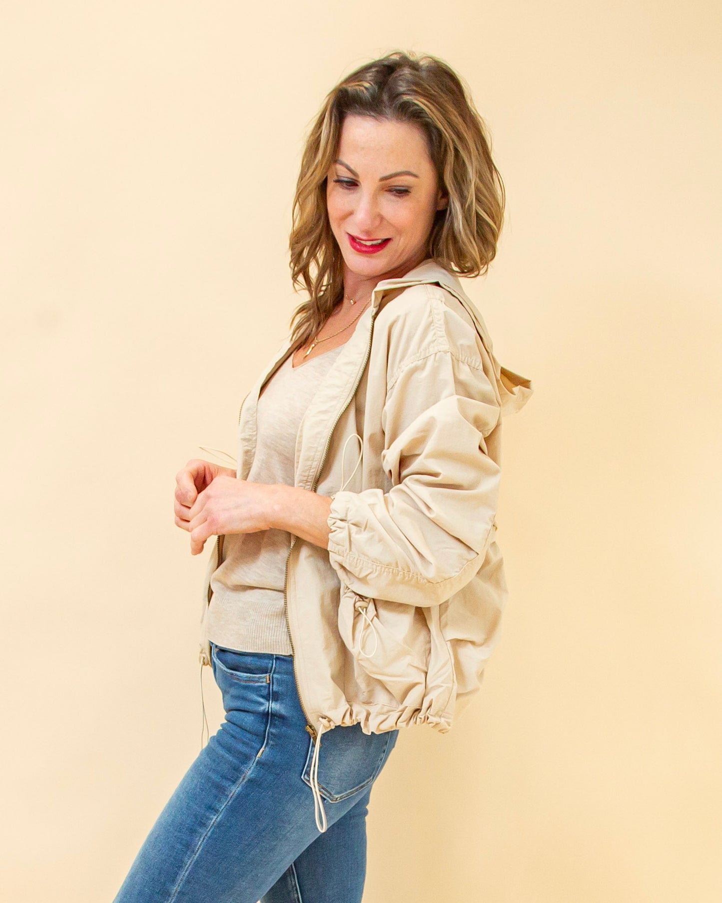 Breeze On By Jacket in Light Khaki (8931706863867)