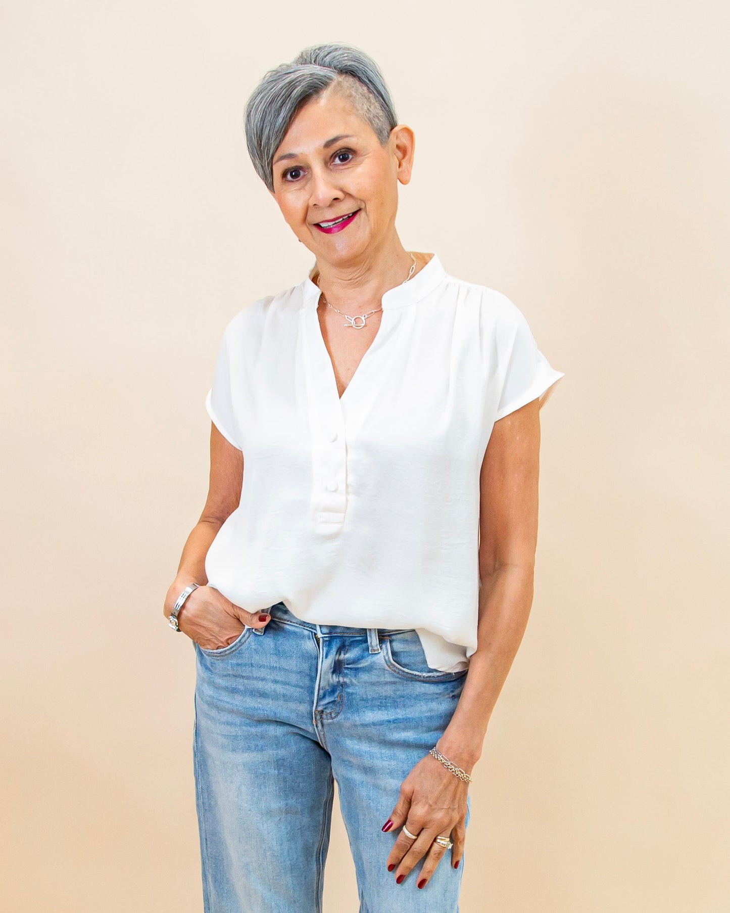 Softly Said Blouse in Champagne (8988221800699)
