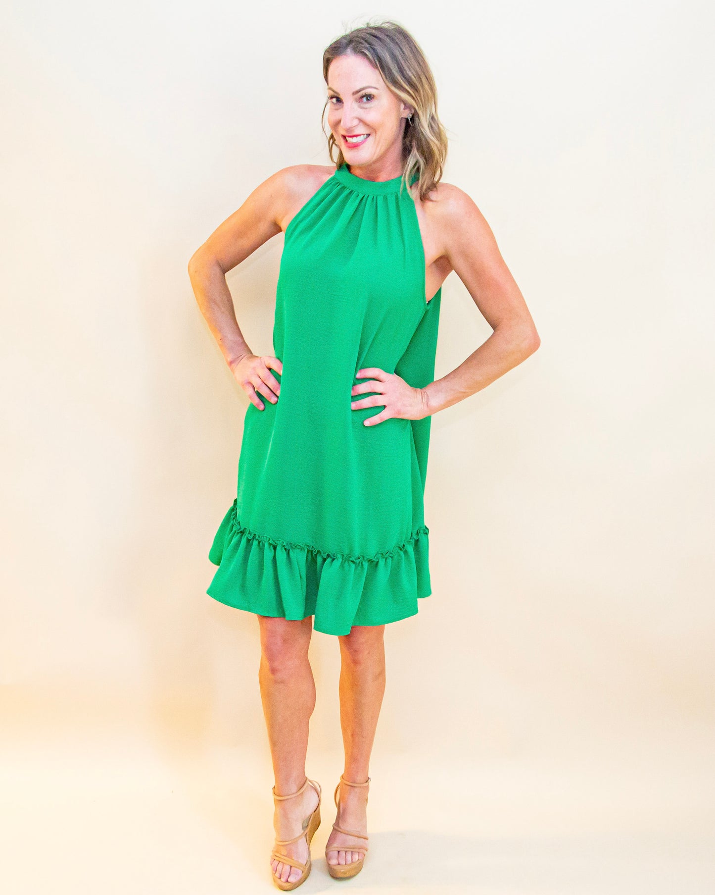 Verdant Charm Dress in Green (8965988286715)