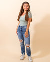 Lucky Layers Top in Dusty Sage (8154945618171)