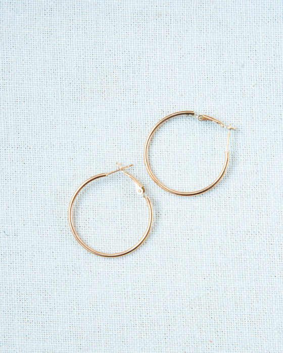 Hannah's Hoops - Smooth Small Hoops in Gold (8359467876603)