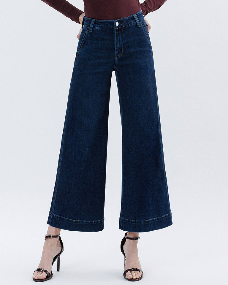 Unassuming High Rise Ankle Wide Leg Jeans (8922532086011)