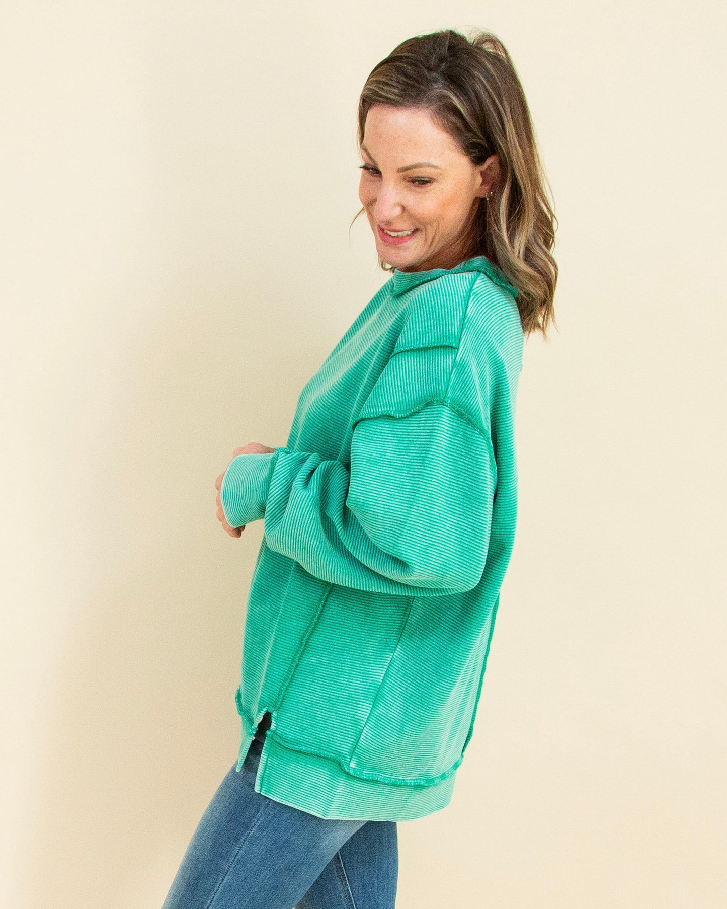 Go-To Girl Pullover in Kelly Green (9108255441147)