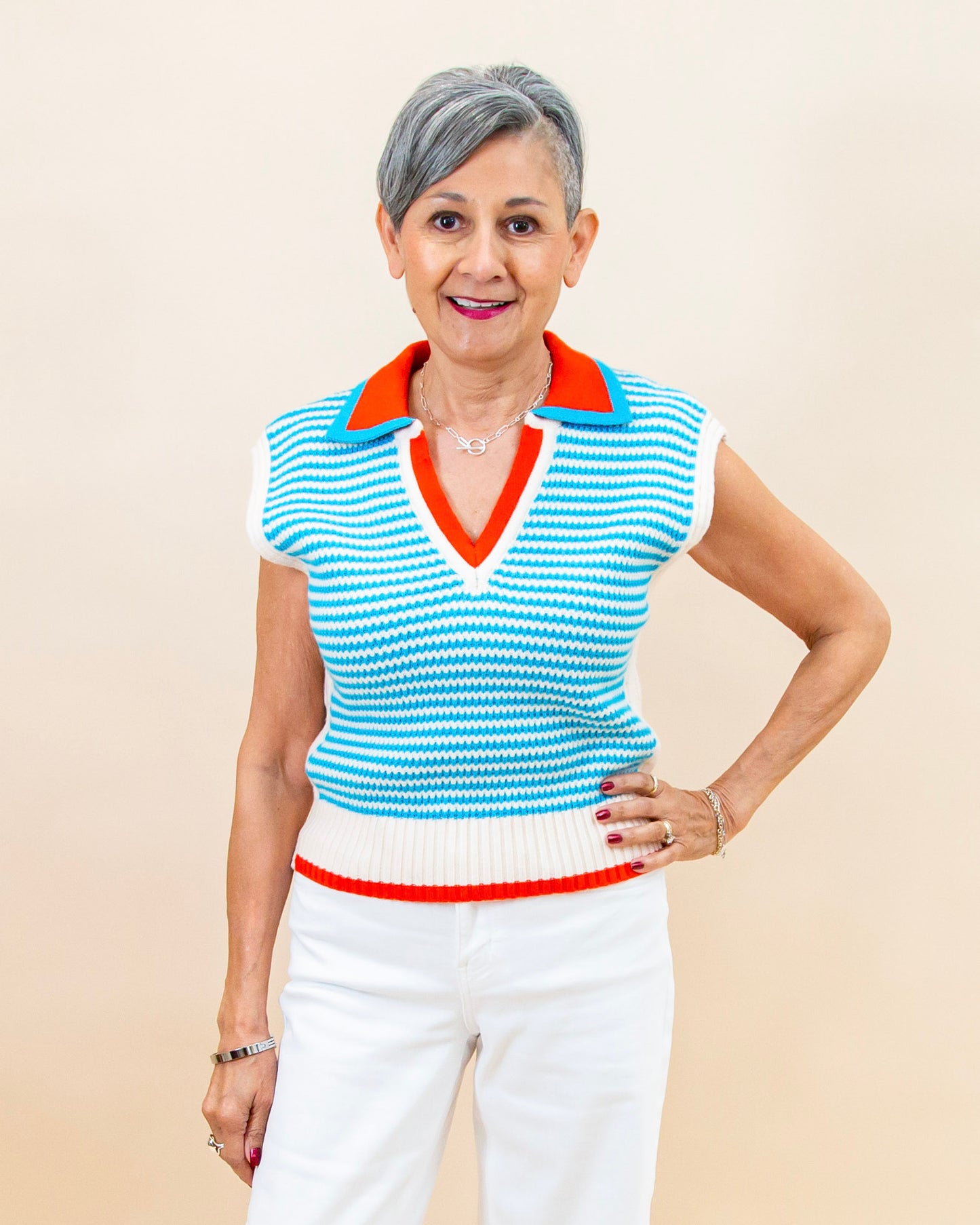 Shore Thing Top in Blue (8988221440251)