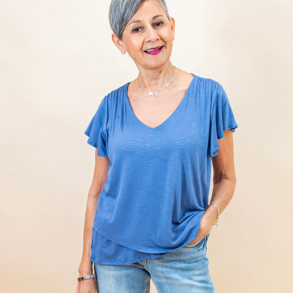 Just My Type Top in Denim (8954605175035)