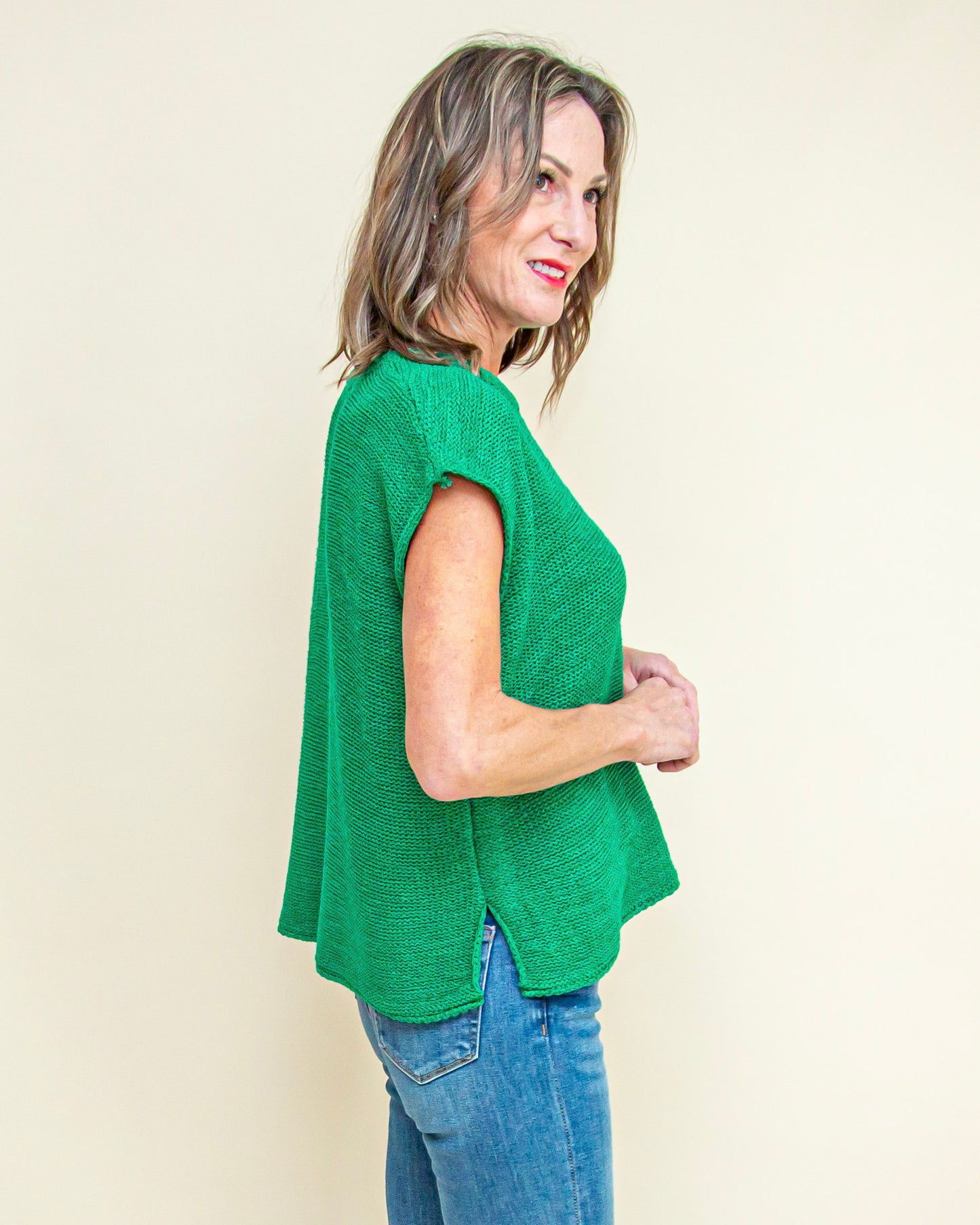 Versatile Vibe Sweater Vest in Kelly Green (9108255834363)