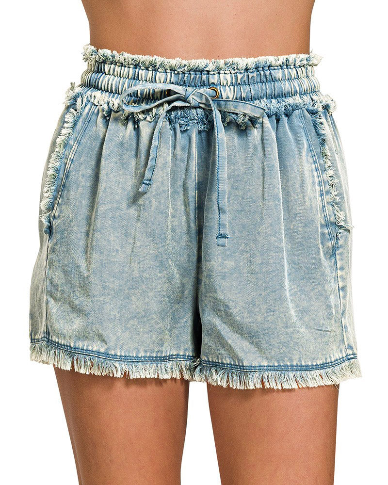 Easy Breeze Shorts in Blue Grey (8940247286011)