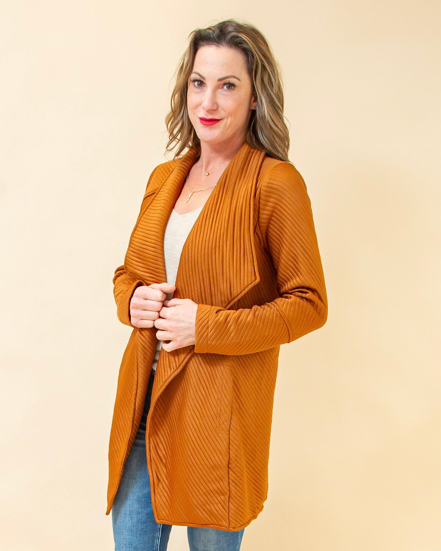 Elegant Layers Jacket in Camel (8940246761723)