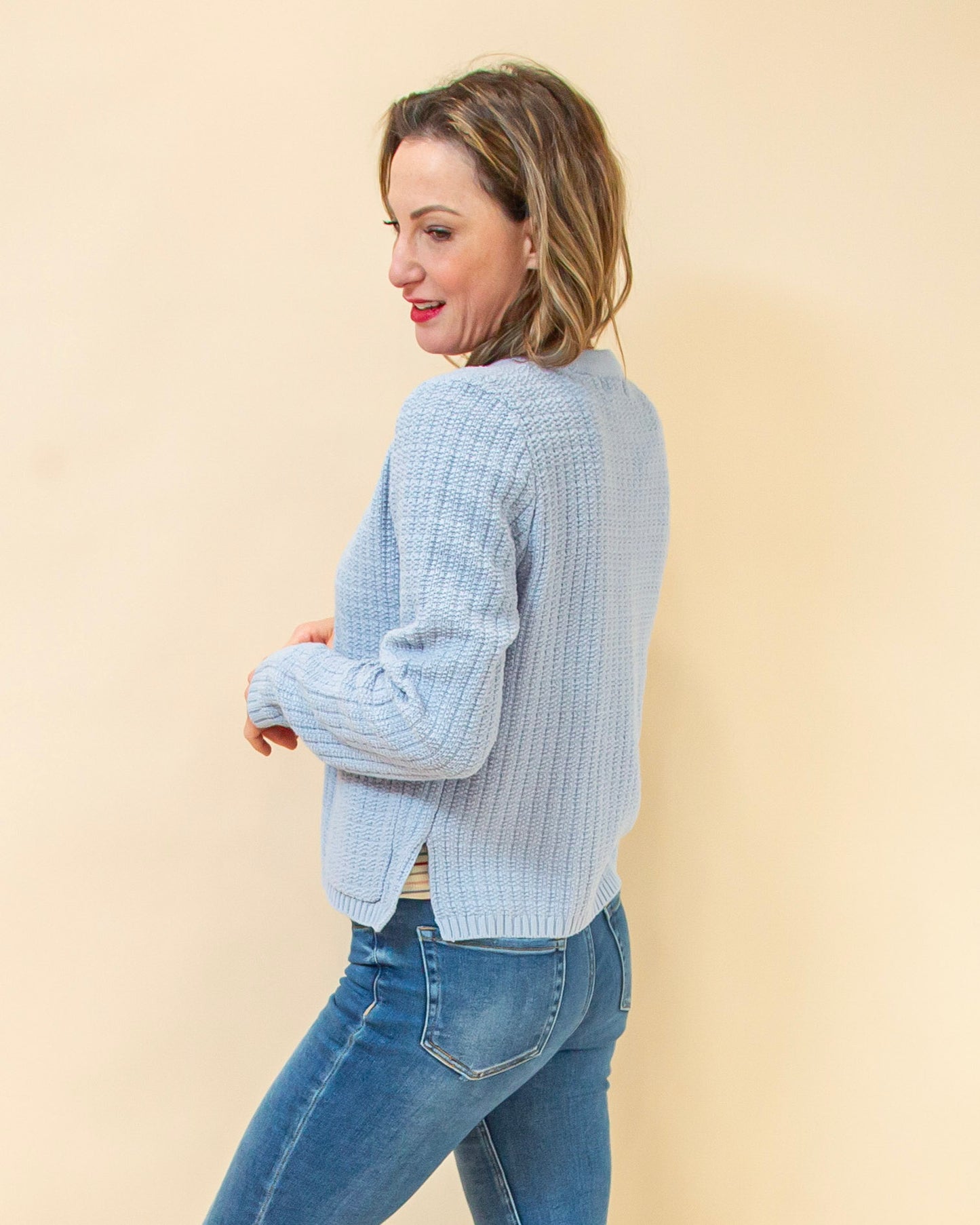 Instant Connection Cardigan in Light Blue (8931861299451)