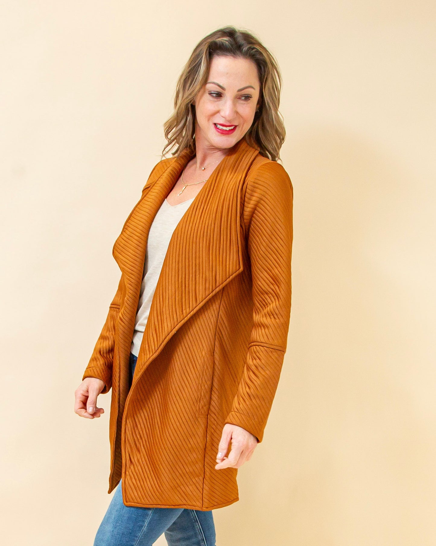 Elegant Layers Jacket in Camel (8940246761723)