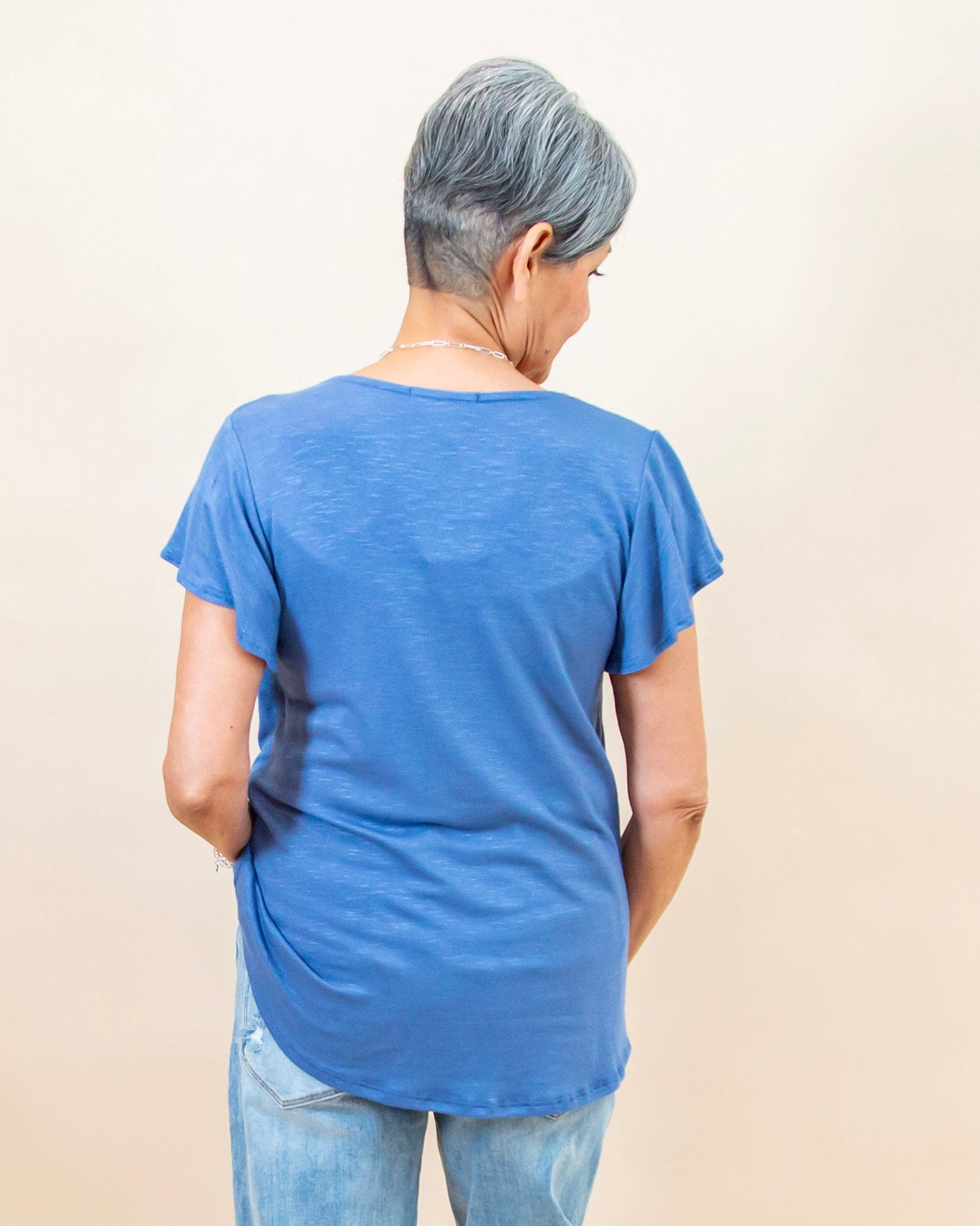 Just My Type Top in Denim (8954605175035)