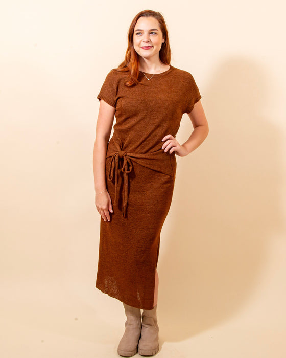 Brought My A-Game Dress in Brown (8154986643707)