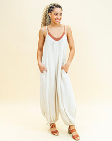 Just You Jumpsuit in Oatmeal (8330507485435)