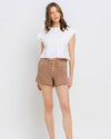 Mom Super High Rise Shorts in Warm Taupe (8330544808187)
