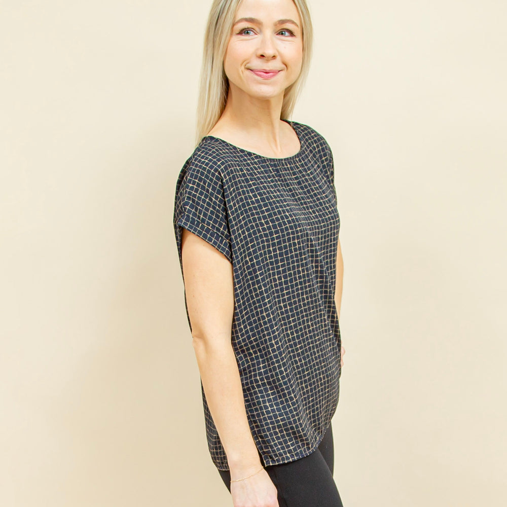 
                  
                    Next In Line Top in Navy/Taupe (8921867518203)
                  
                