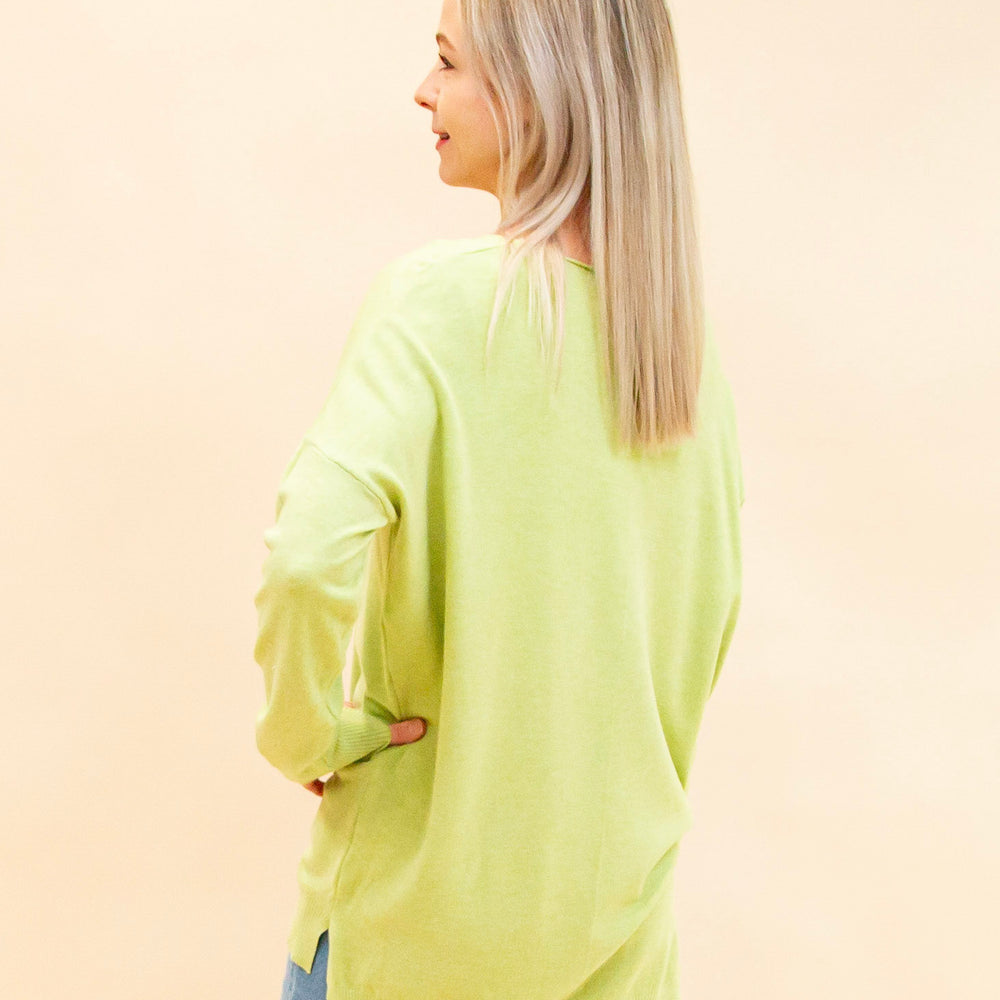 
                  
                    Go Your Own Way Sweater in Heather Matcha Green (8904839266555)
                  
                