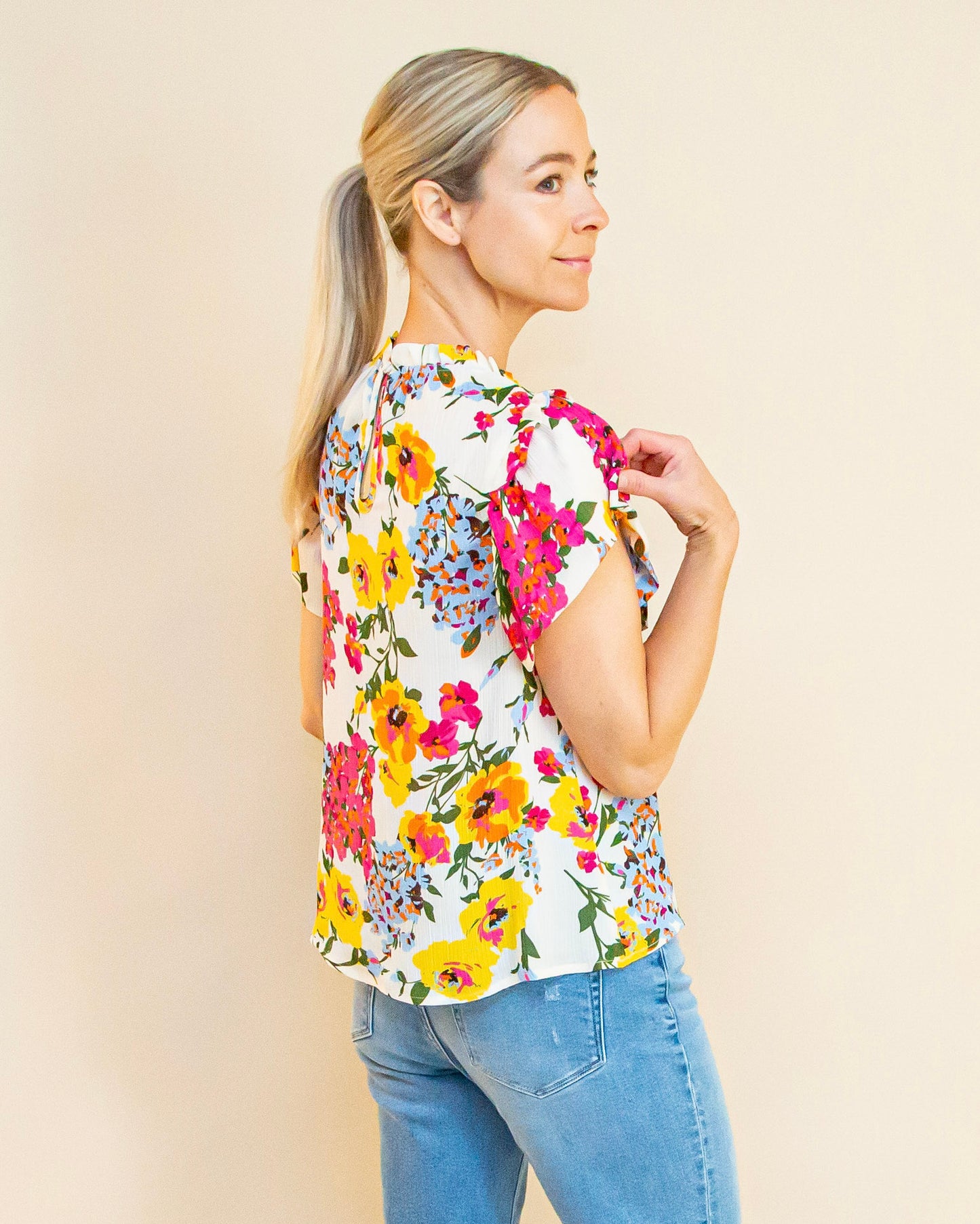 Blossom Breeze Blouse in Cream (9015429038331)
