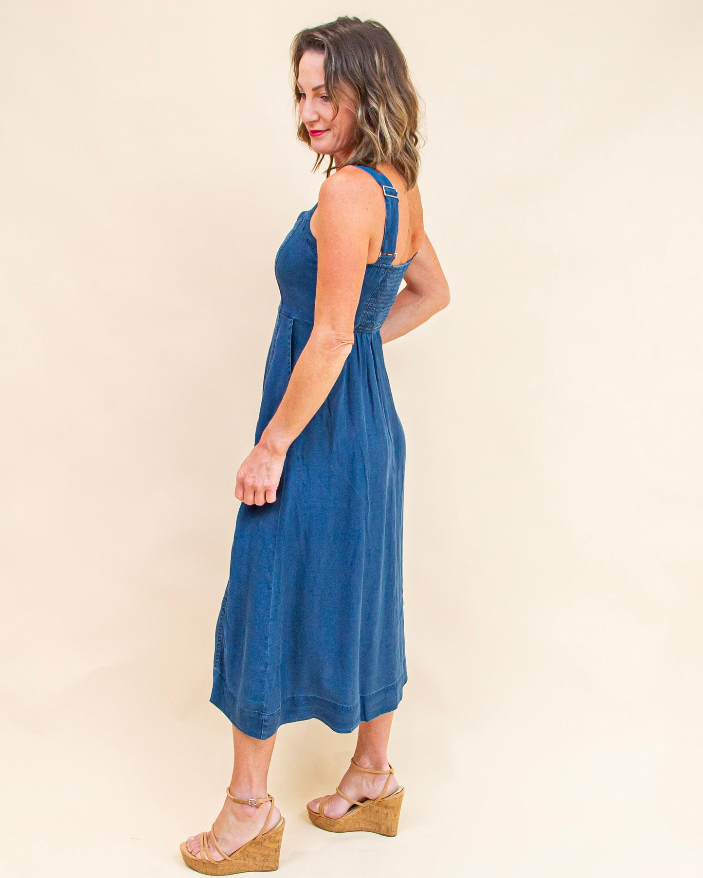 Denim Daydreaming Dress in Chambray (9062125076731)